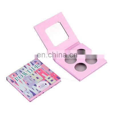 Private Logo 4 Pan  Colors  Square Eyeshadow Palette Accept Custom Pink Empty  Eyeshadow Palette