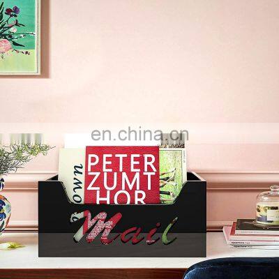 Acrylic Mail Letter Holder Box Tabletop File Folder Paper Storage Organizer Tray photo-4
