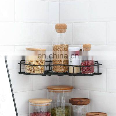 Steel Powder Coating Bathroom Shelves Corner Wall Mounted Rack Bathroom Storage Kitchen Rack Shelf With Good Load Bearing photo-5