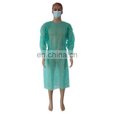 green disposable isolation gowns PP non woven