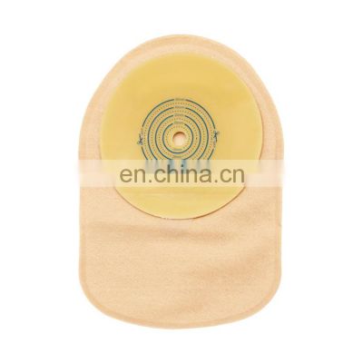 One-piece closed ostomy pouch PE foam adhesive one piece colostomy pouch bag