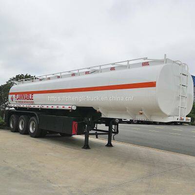 Fuel Tanker Trailer for Sale 40cbm 45cbm 50cbm 55cbm 60cbm Carbon Steel or Aluminium photo-2