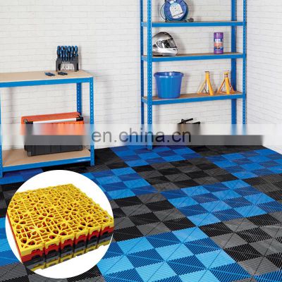 CH Brand New Material Anti-Slip Oil Resistant Modular Multifunctional Plastic 45*45*3cm Interlocking Garage Floor Tiles