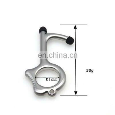 Social Distancing Edc Germ Free Metal Door Opener Stick Screen Elevator Key Tools No Touch Keychain photo-2
