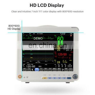 Portable 12.1 Inch Multiparameter Portable Vet Animal Vital Sign Clinic Monitors for Veterinary photo-5