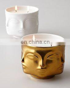 Private Label Custom Home Decoration Healing Crystal Used Luxury Glass Candle Jars Soy Wax Scented Candles