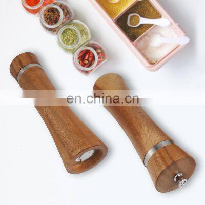 Wood Salt and Pepper Grinder Set Acacia Wood Salt and Pepper Shaker Mill photo-3