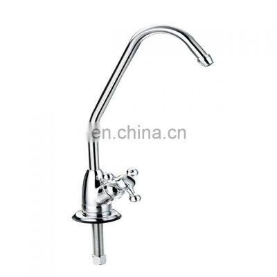 Modern Deck Mount Single hole kitchen Sink faucet with water filter gooseneck water purifier tap