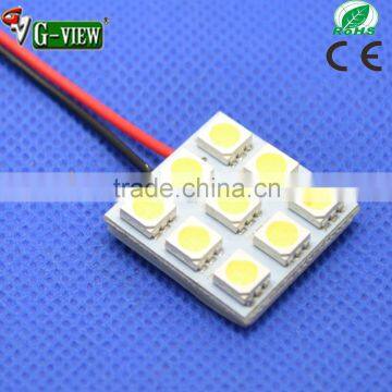 China car led factory 9smd 5050 xenon-white 12V 24V auto interior light