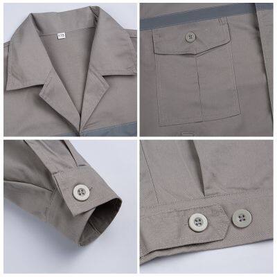 Spring and Autumn Long Sleeved Work Suit for Men, Wear-resistant and Thickened Factory Workshop Auto Repair Shop Suit, Mechanical and Electrical Work Suit, Labor Protection Suit photo-4