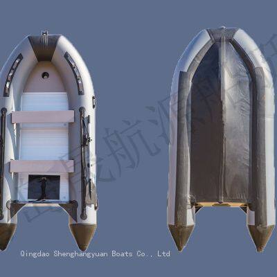 10.8-foot inflatable boat, rubber boat, assault boat, sea fishing boat, 4-5 people