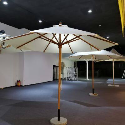 Solid wood frame center column garden umbrella hardwood frame beech frame terrace umbrella restaurant coffee scenic spot leisure parasol