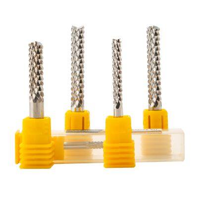 Solid Carbide 3.175/4/6mm Corn Teeth End Milling Machine CNC Circuit Board Carbon Fiber Cutting Tool With OEM Support photo-4