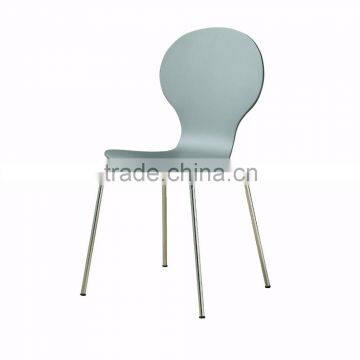 Bentwood dining chair with chrome legs