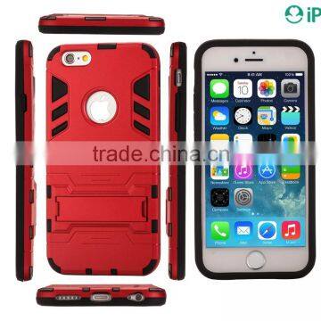 Dual Layer Protective Hybrid Armor Case [Slim Fit] Advanced Shock Absorption Protect With Kick-Stand Feature for IPhone