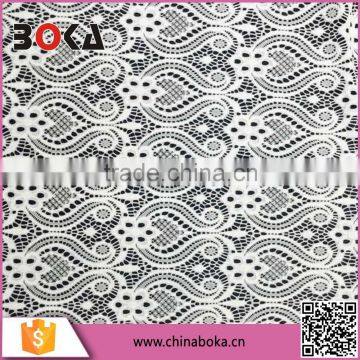 Boka newest lace fabric for garment dress cotton chemical guipure cheap lace fabric in yiwu factory