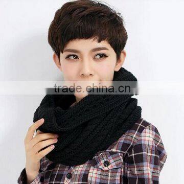 New Arrvial Winter Women Pattern Knitted Loop Wool Scarf photo-4