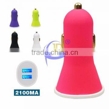 5V 2.1A 2 Port Dual USB Car Charger USB Adaptor For Mobile Phone photo-3