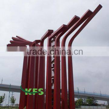 Stainless steel park put sticks sculpture