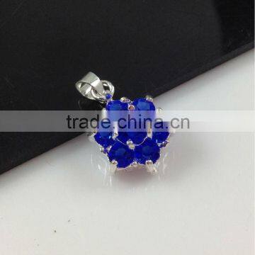 SC8003 gemstone charm romantic design with blue diamond alloy pendant accessory costume jewelry wholesale