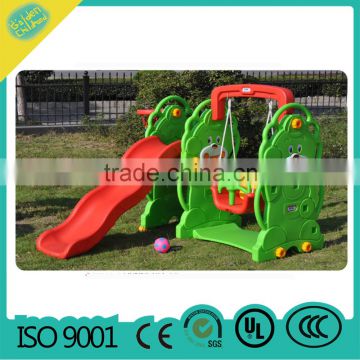 combined children plastic slide and swing, baby plastic slide