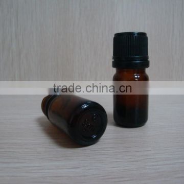 Wholesale 5ml amber glass essential oil bottle with screw cap