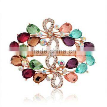 Wholesale crystal 18k gold plated hair accessories