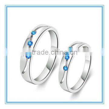 Fashion Design White Gold Plated rhinestones Europe Style Zinc Alloy Ring