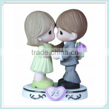 loving couple 25th wedding anniversary figurine