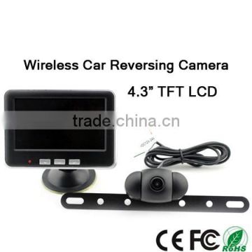 wireless rear view car camera with 4.3 inch TFT LCD monitor