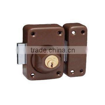 high latch rim wooden door lock