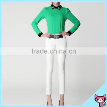 High quality discount woman pants in white color