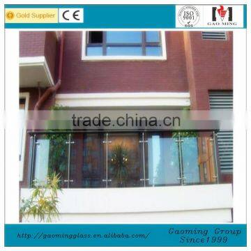 Indoor stair glass railing/handrail for house,other building