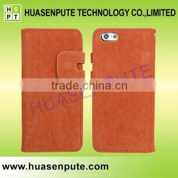 Villus Pattern Book Shape Magnetic Flip Leather Case For Apple iPhone 6