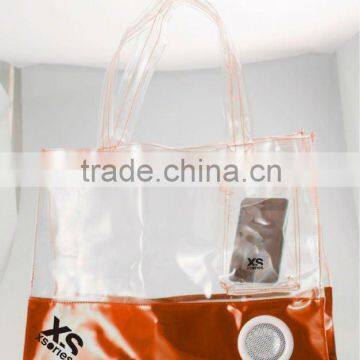 Beautiful ladies transprent pvc shopping bag