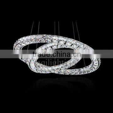 LED K9 Crystal Pendant Light Luxury Modern LED Crystal Living Two Rings Pendant Lights from Lights & Lighting on Alibaba.com |