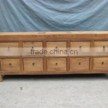 Chinese antique natural wooden TV cabinet