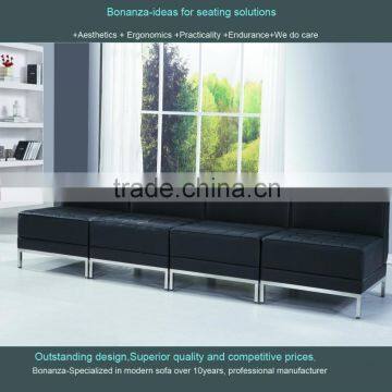 modern design commercial leather sofa 816# for commercial space, public space and waiting area