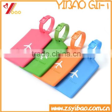 Custom standard size pvc luggage tag/promotional Silicone travel luggage tag