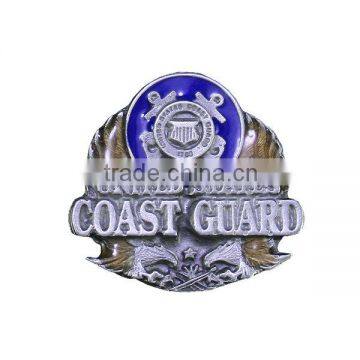 Lead & Nickel Free!! United States Coast Guard Matel Fridge Magnet Displays A Banjo And Fiddle In Front Of The United States