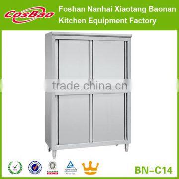 Commercial Stainless Steel Kitchen Bench Cabinet With Sliding Doors,Drawers, Over Shelves BN-C12(Custom Made) photo-4