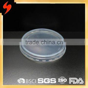 Chinese Supplier 117mm-dia Transparent PP Flat Disposable Lid