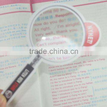 Manufacture desktop gifts pvc reading magnifier