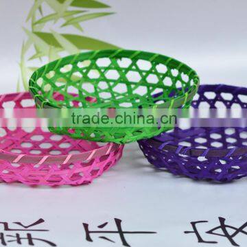 Bamboo kitchen fruit vegetable basket, storage basket, foldable basket