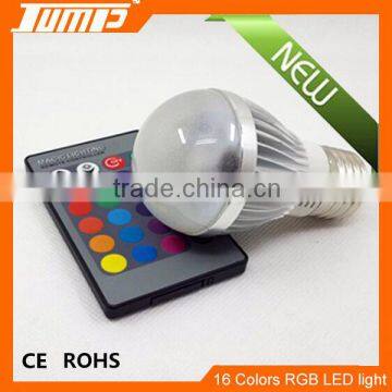 Factory Competitive Price E27 3W IR Remote Control LED Light RGB LED Light 3W