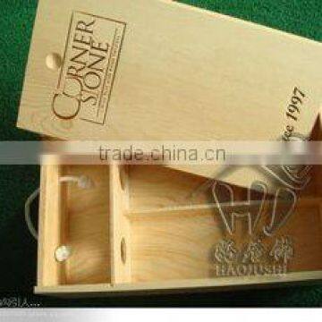 Two bottle wooden wine box wholesale