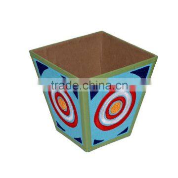 Natural Fibres Designer Embroidered Conical Storage Box