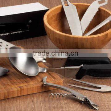 Portable Outdoor Stainless Steel Cookware Eight Suit Outdoor Cooking Cookware photo-2