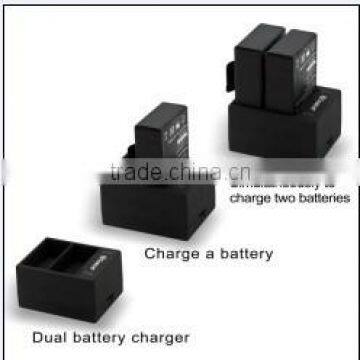 for gopro hidden camera charger with dual + 2 battery replacement