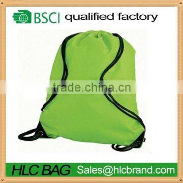 Portable polyester drawstring shoe bag rucksack